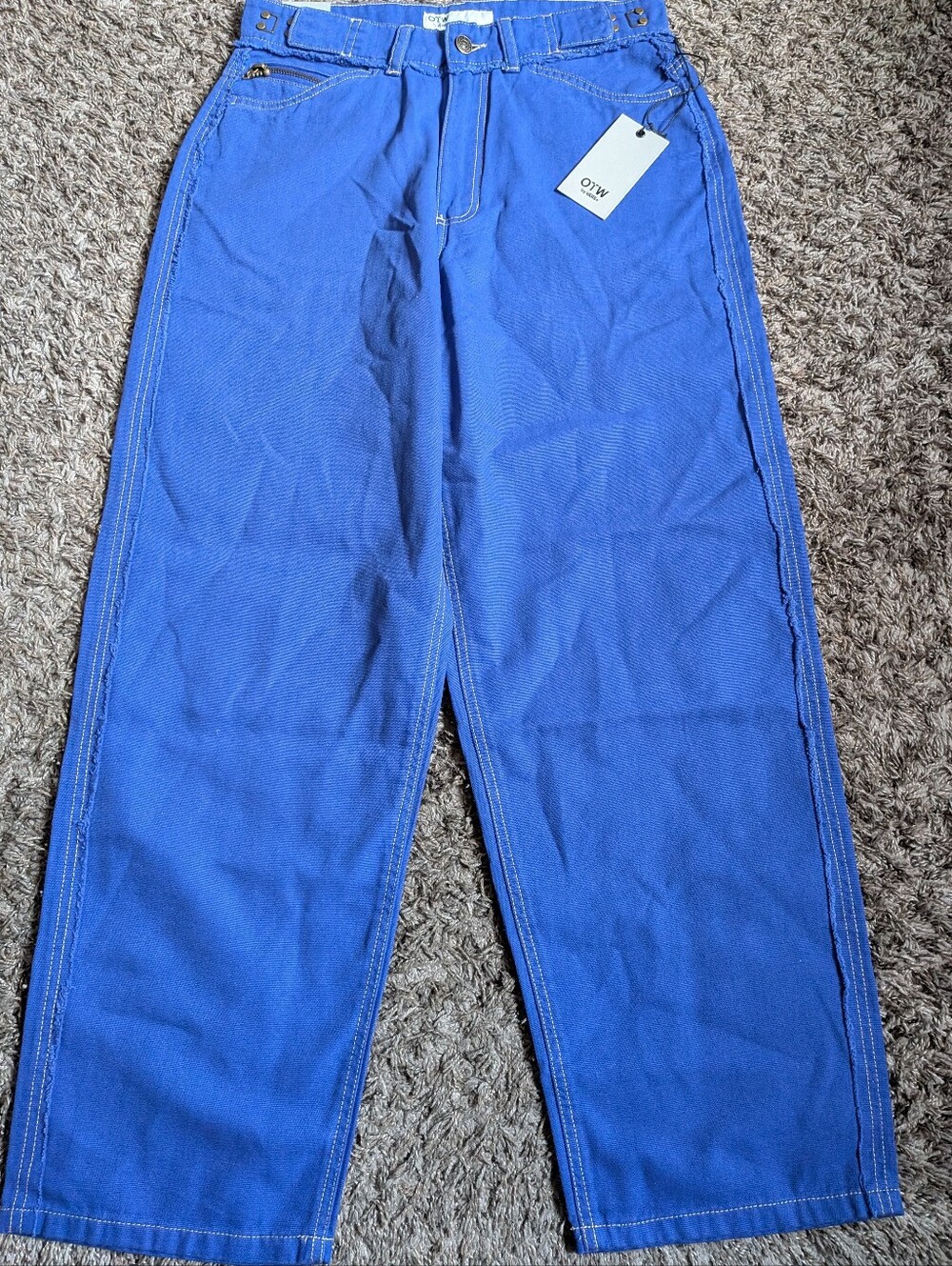 NWT Vans OTW Royal Cobalt Blue Oxford 5 Pocket Cotton Pants Men's 28